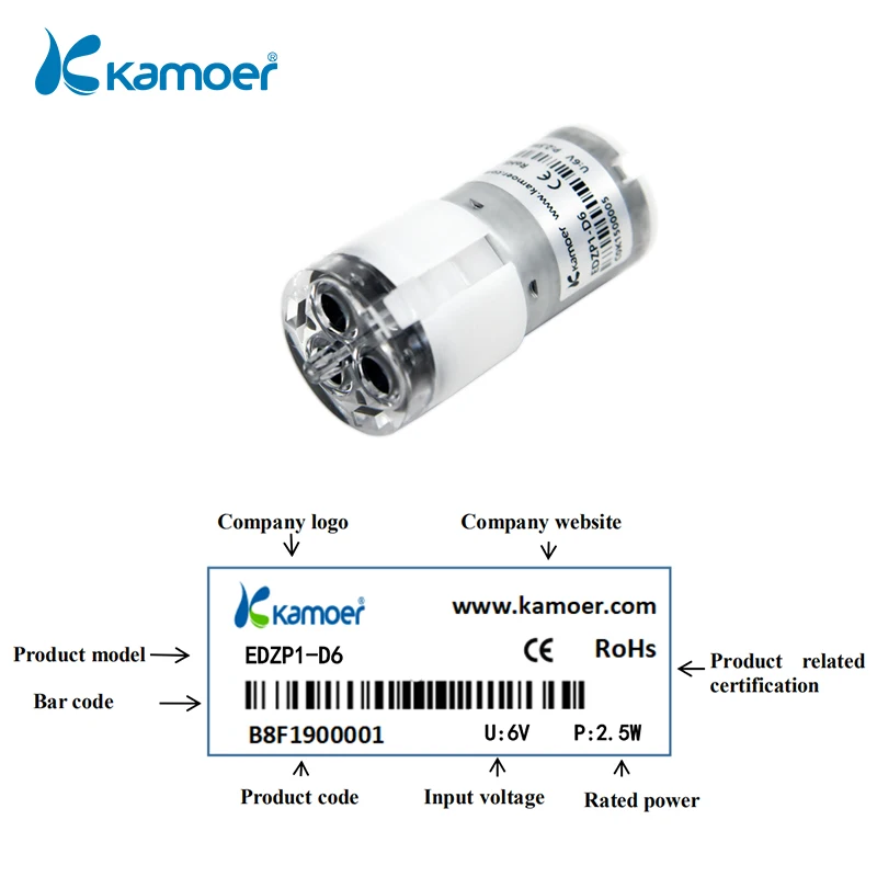 Kamoer EDZP1 Micro Electric Diaphragm Air / Vacuum Pump with Brush Motor Designed for Sphygmomanometer | Обустройство дома