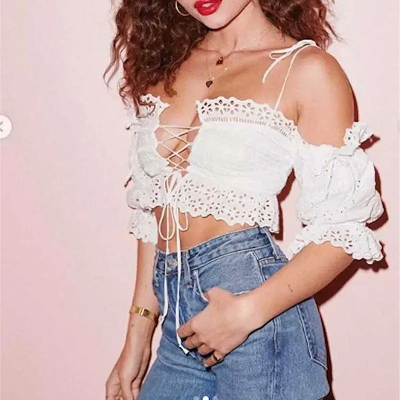 TWOTWINSTYLE Женская юбка с кружевом без бретелек открытыми плечами воздушными