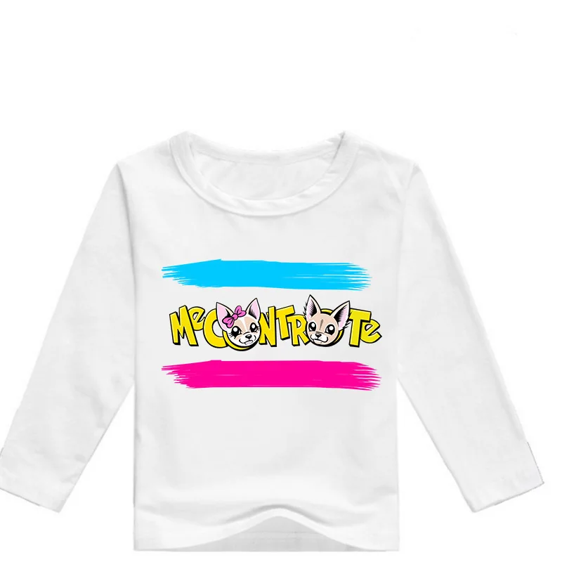 2-13Y ME CONTRO TE T-shirt Kids Fashion Cartoon Pattern Girl Long Sleeve Tops Children Teenagers Boys Clothes Novatx O-neck - Цвет: white  0348