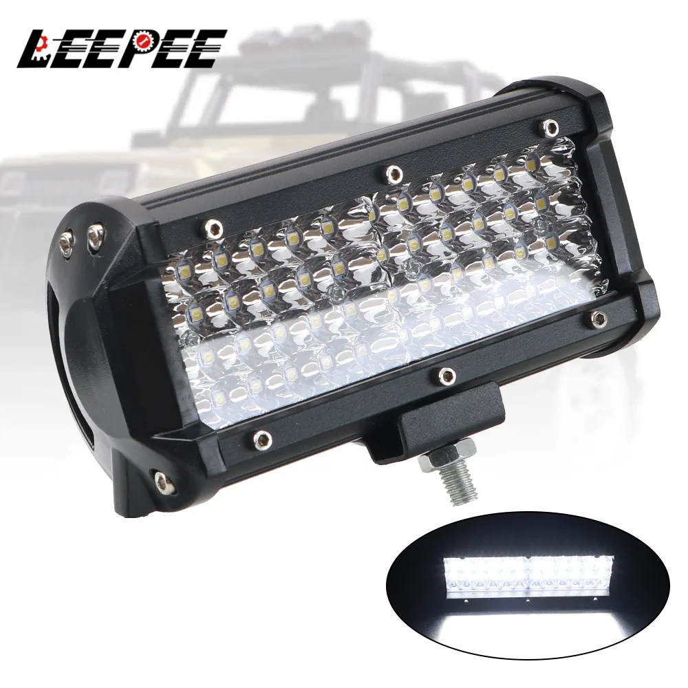 LEEPEE 7 &quot144W 10800LM для тракторов Бар Offroad Автомобиль Грузовик ATV SUV 4x4 6000K Точечный