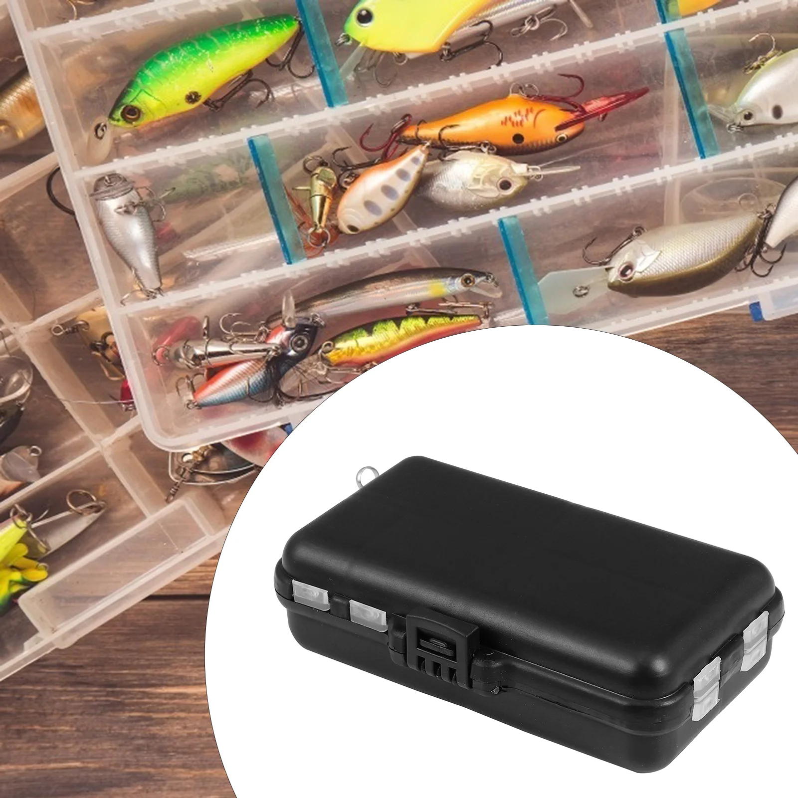 

2 Pcs Fishing Bait Box Fishing Tackle Box Fishing Bait Storage Case with Baffle