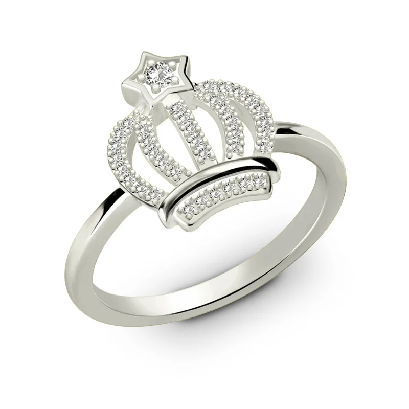 AILIN женское ювелирное изделие на заказ корона свадебное Кристальное кольцо