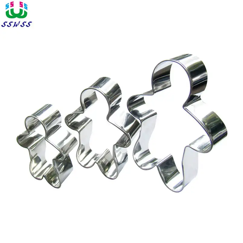 Большой Средний и маленький имбирный человечек формы торта украшения помадки