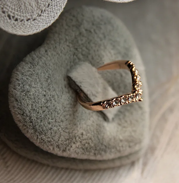 Хит продаж элегантное Золотое обручальное кольцо с белым кристаллом кольца для