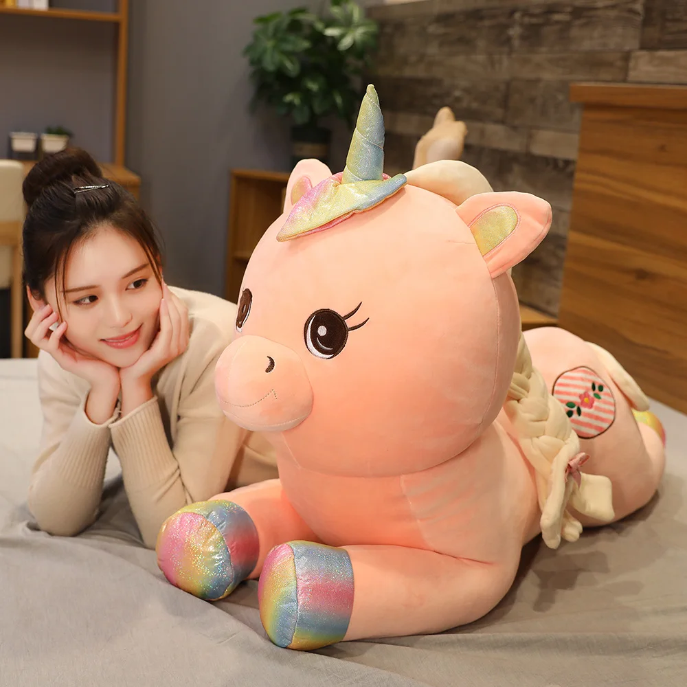 

40-90cm New Lovely Unicorn Plush Toys for Children Soft Stuffed Animal Doll Kawaii Gift Cartoon Pillows Girls Kids Room Decor