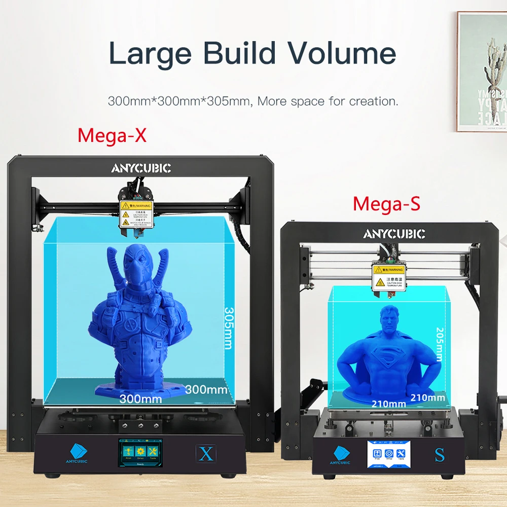 ANYCUBIC I3 Мега/S/X / Zero Saber 3D принтеры металлический размера плюс для рабочего стола