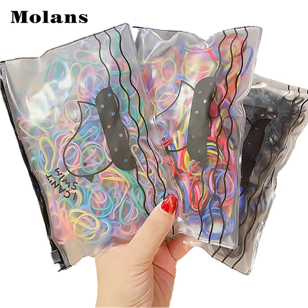 Molans New Disposable Rubber Band Hair Bow Scrunchies Ponytail Headwear 2022 Women Elastic Bands Rope Accessories |