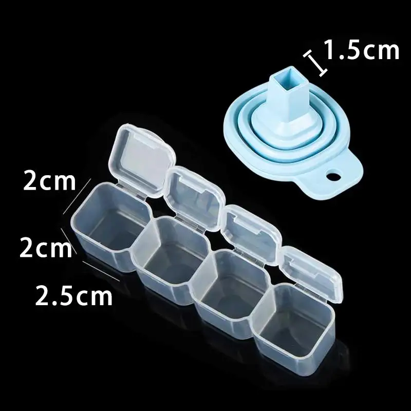

5628 Cells Plastic Storage Box Stickers Funnel Sets for Diamond Painting Embroidery Accessories Tools Container Box Holder