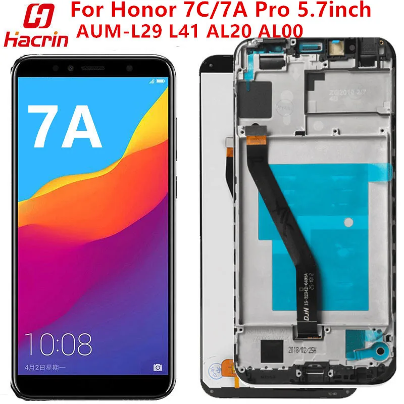 Дисплей для Huawei Honor 7C 7A Pro 5 7 '' с рамкой/без рамки|Экраны мобильных телефонов| |