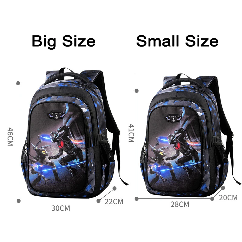 

Children School Bags for Boys Backpacks Cartoon Print Waterproof Nylon Travel Laptop Backpack Large Capacity Kids Book Bags Set