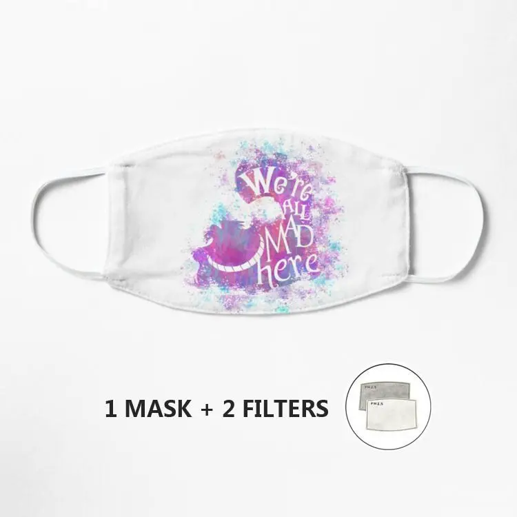 

we're all mad here Mask Mask Dust-proof Mouth Cover Washable Women Outdoor Reusable Mouth Mascarilla