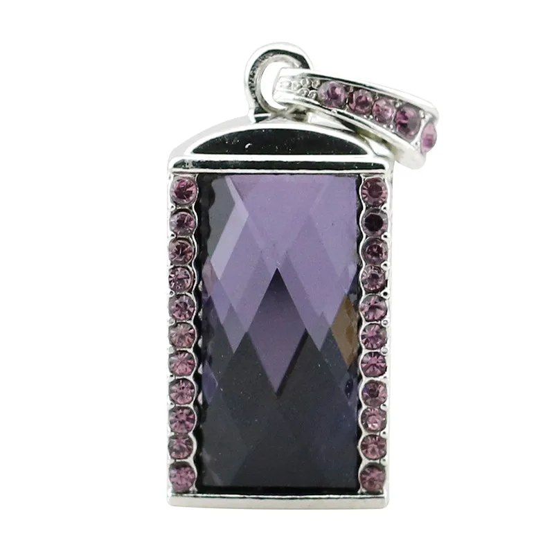 Новейшая флешка, USB флеш-накопитель, u-диск, флеш-накопитель, 32 ГБ, 16 ГБ, 8 ГБ, 4 Гб, Алмазное ожерелье, карта памяти, флеш-карта, подарок для девочки - Цвет: Фиолетовый