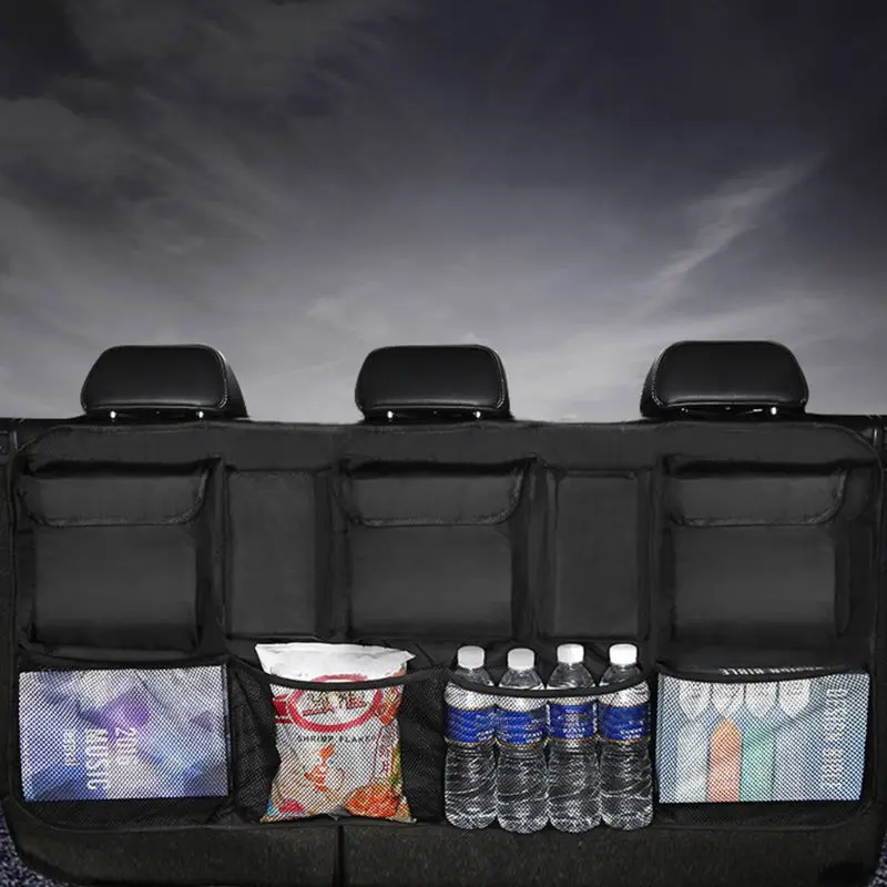 

Large Capacity Car Trunk Organizer Adjustable Seat Back Oxford Auto Storage Bag