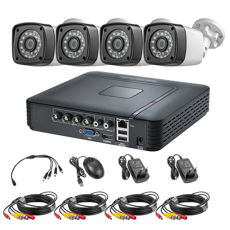 

KERUI 4CH DVR Camera Kits HD 4MP Outdoor Surveillance Camera CCTV Home Security Anti-Theft Smart Alarm Video Monitoring System