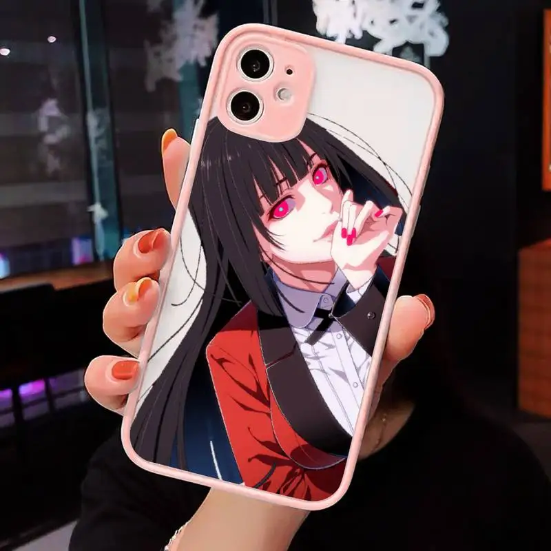 

Crazy Excitement Manga Kakegurui Phone Cases matte transparent For iphone 7 8 11 12 plus mini x xs xr pro max cover