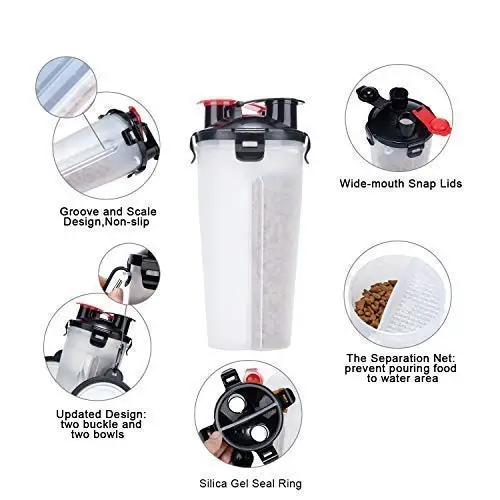 2 в 1 складная силиконовая бутылка для воды и еды | Дом сад