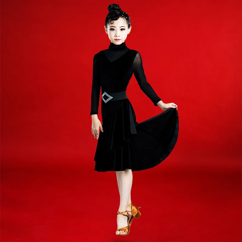 Детское платье для латиноамериканских танцев стандартный костюм соревнований