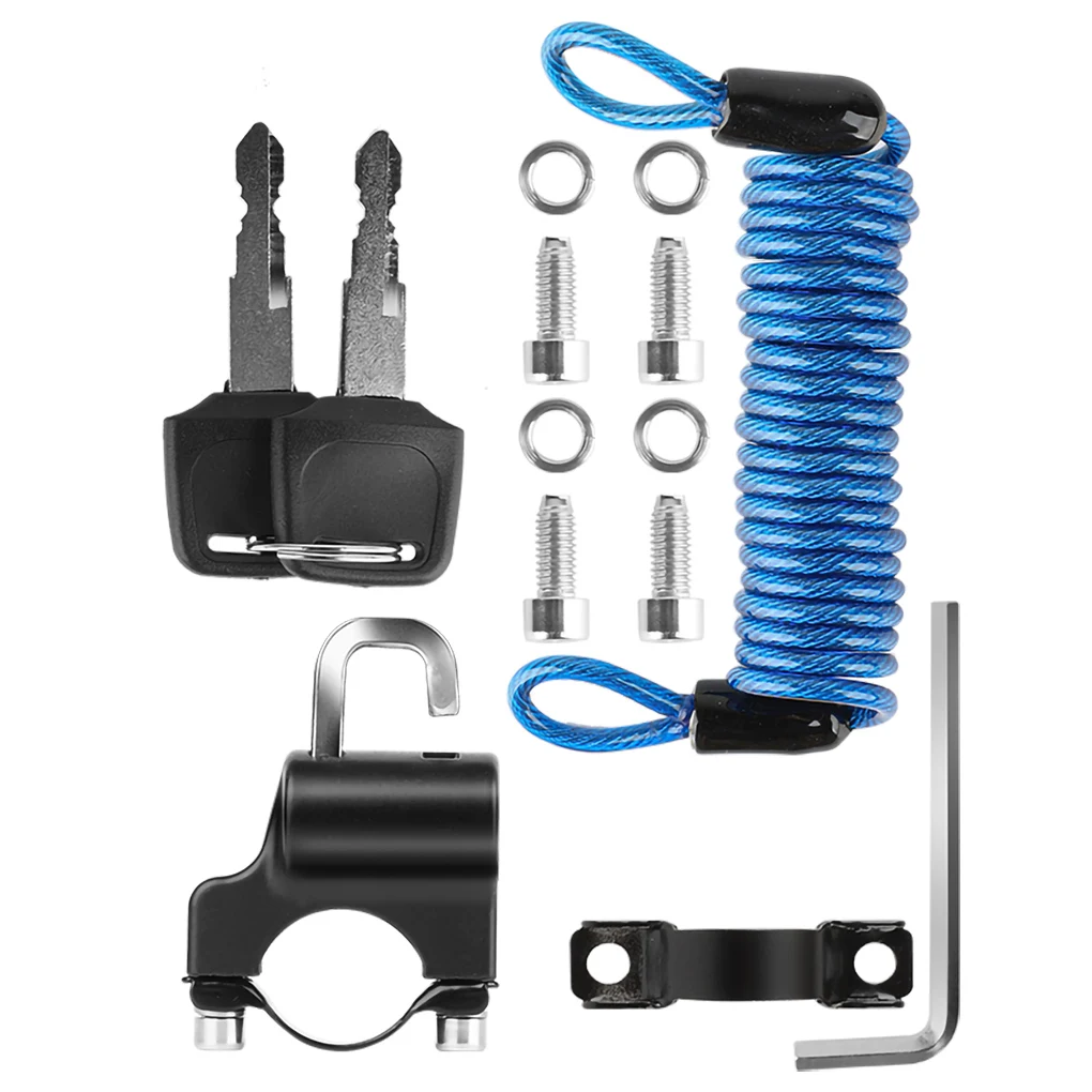 Замок для мотоцикла скутера с пружинной пружиной|Велосипедный замок| |