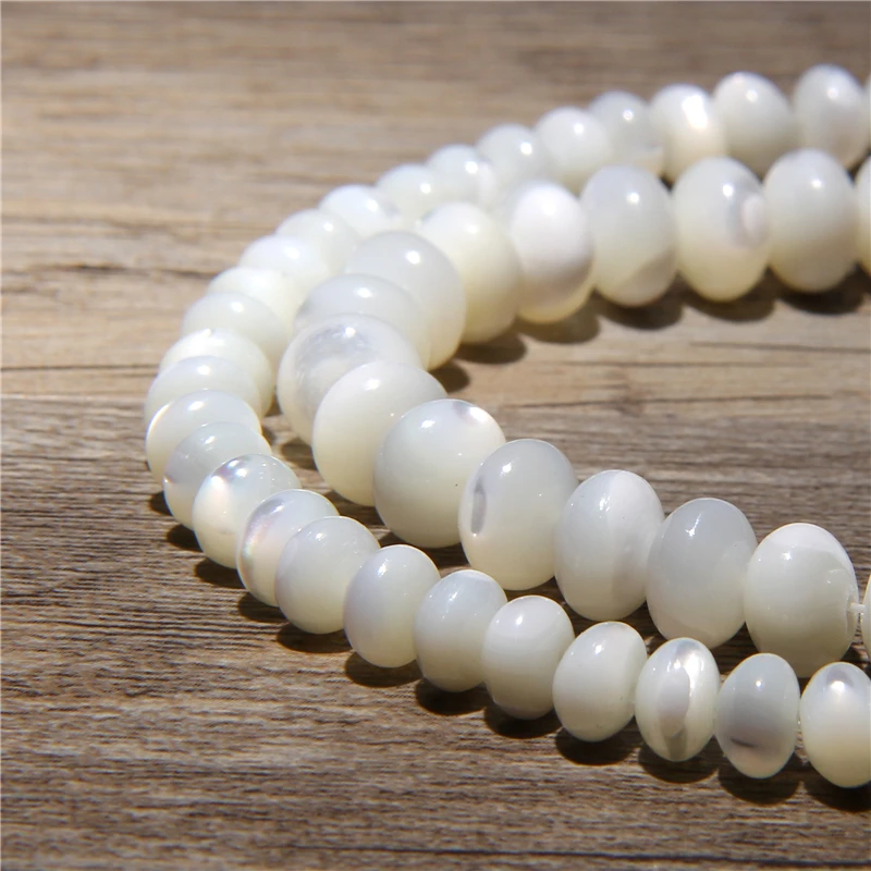 Белые бусины в форме колеса из натурального жемчуга овальные круглые