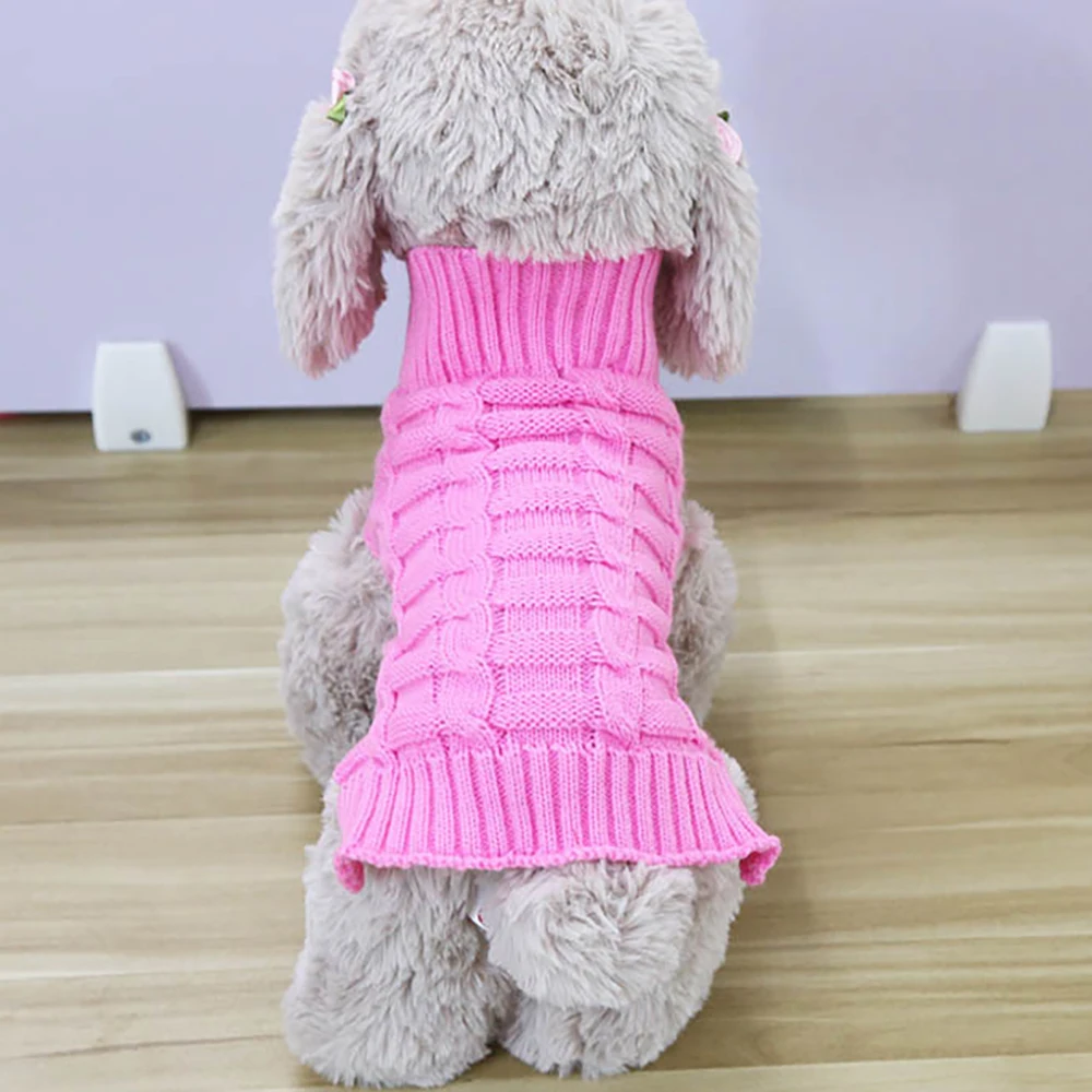 Свитера для маленьких собак вязаный свитер кошек теплый зимняя одежда средних