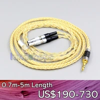 ln006494 8 cores 99 pure silver gold plated earphone cable for ultrasone veritas jubilee 25e 15 edition ed 8ex ed15 headphone