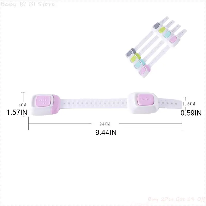 

1 Pc Multipurpose Child-Proof Safety Strap Locks Kids Baby Safety Lock for Door Drawers Cupboard Oven Trash Can No Drilling