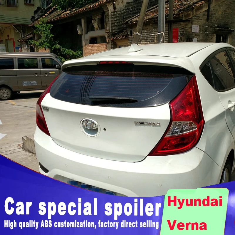 2011 2012 2013 спойлер на крышу заднего стекла для Hyundai Verna высококачественный материал