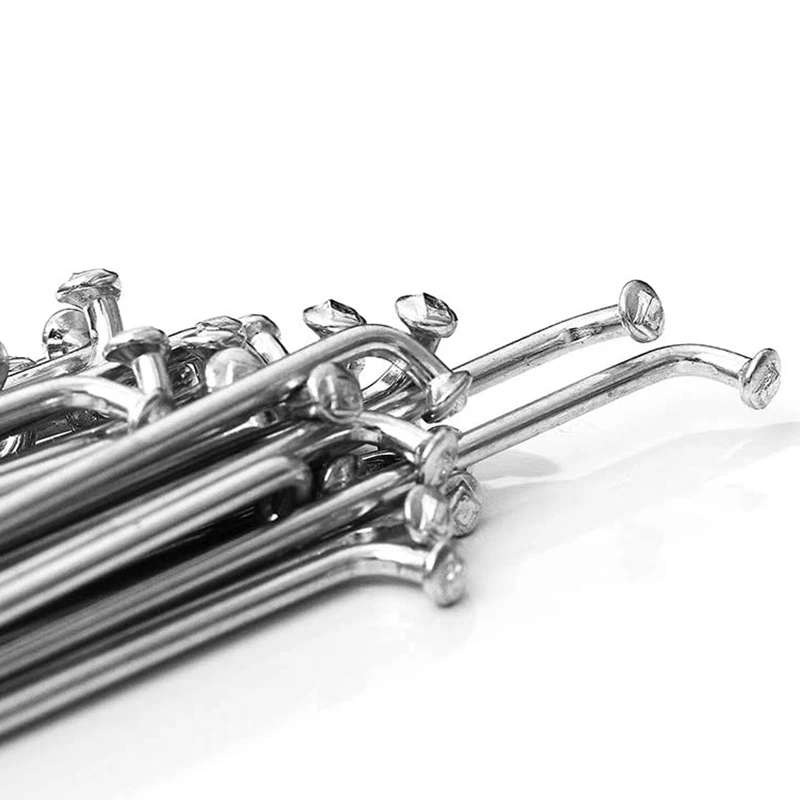 

36Pcs Mountain / Road Bicycle Stainless Steel Silver Spokes 14G J Bend Bicycle Spokes 257mm