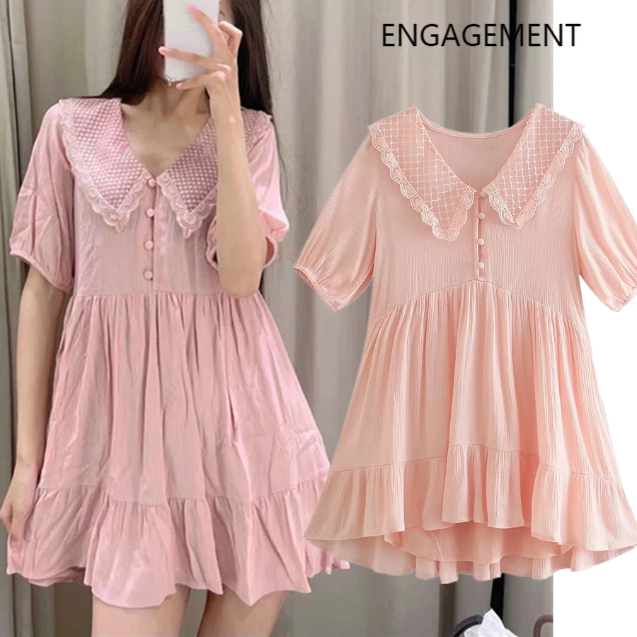 

2021 Women Basic Summer Dress Women England Style Fashion Elegant Party Casual Mini Dress Women Vestidos