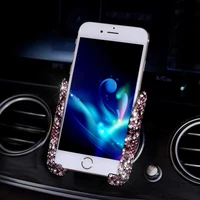 car phone holder women diamond crystal car air vent mount holder mobile phone holder stand in car bracket interior accessories