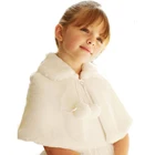 Детские Свадебные меховые теплые зимние вечерние пальто для выпускного вечера шаль для маленьких детей