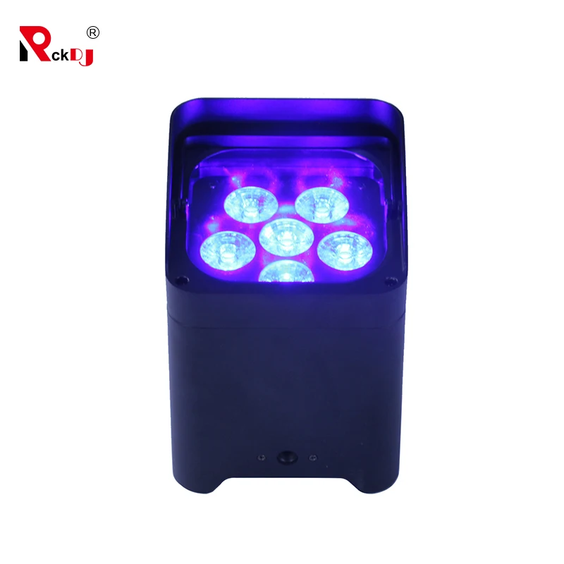 1 шт. 6*18 Вт Светодиодный светильник Par батарея беспроводной DMX Wifi дистанционный