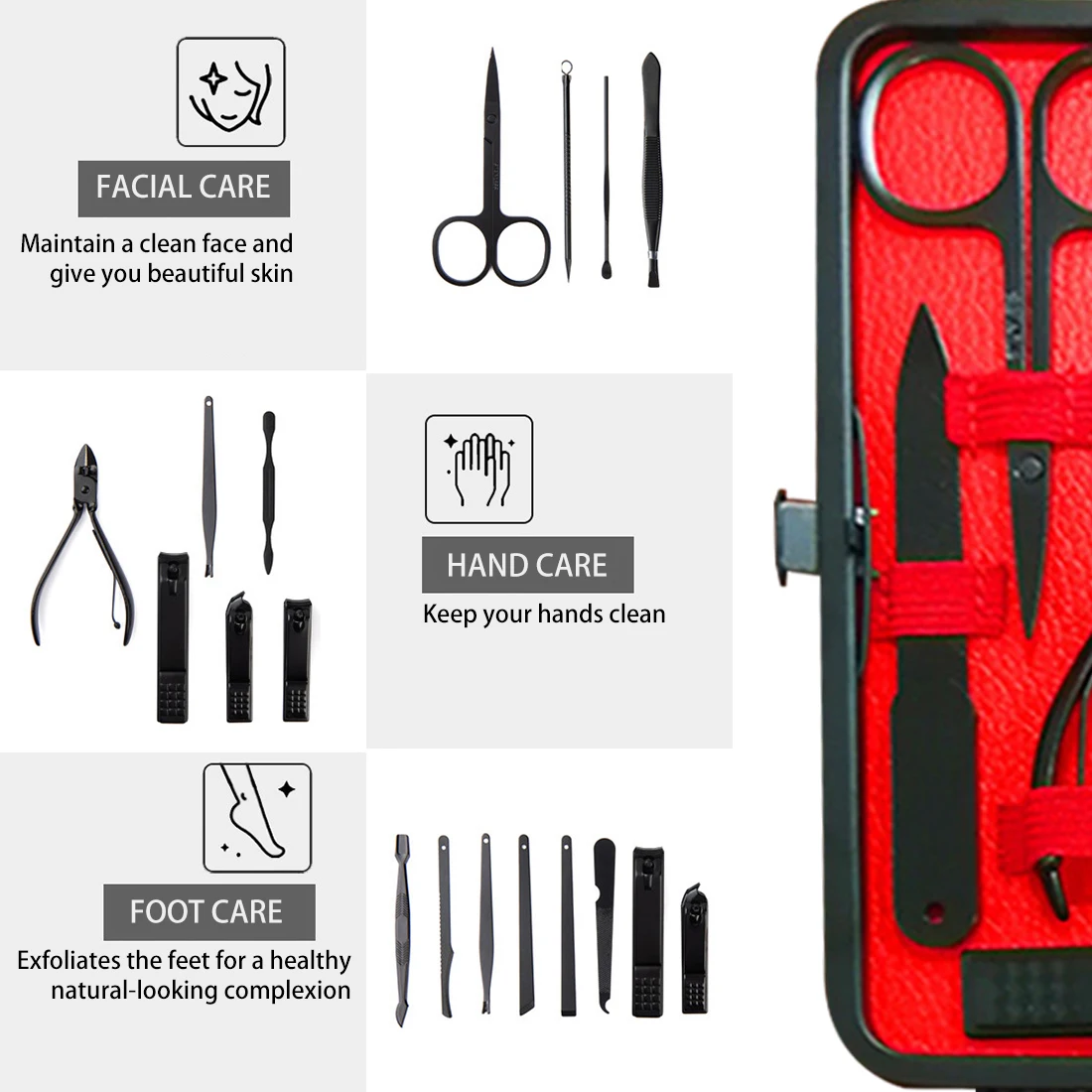 

Professional Stainless Steel Nail Clipper Set Decoration Nail Pedicure Knife Beauty Tweezers Cutting Nail Clipper Tools Set