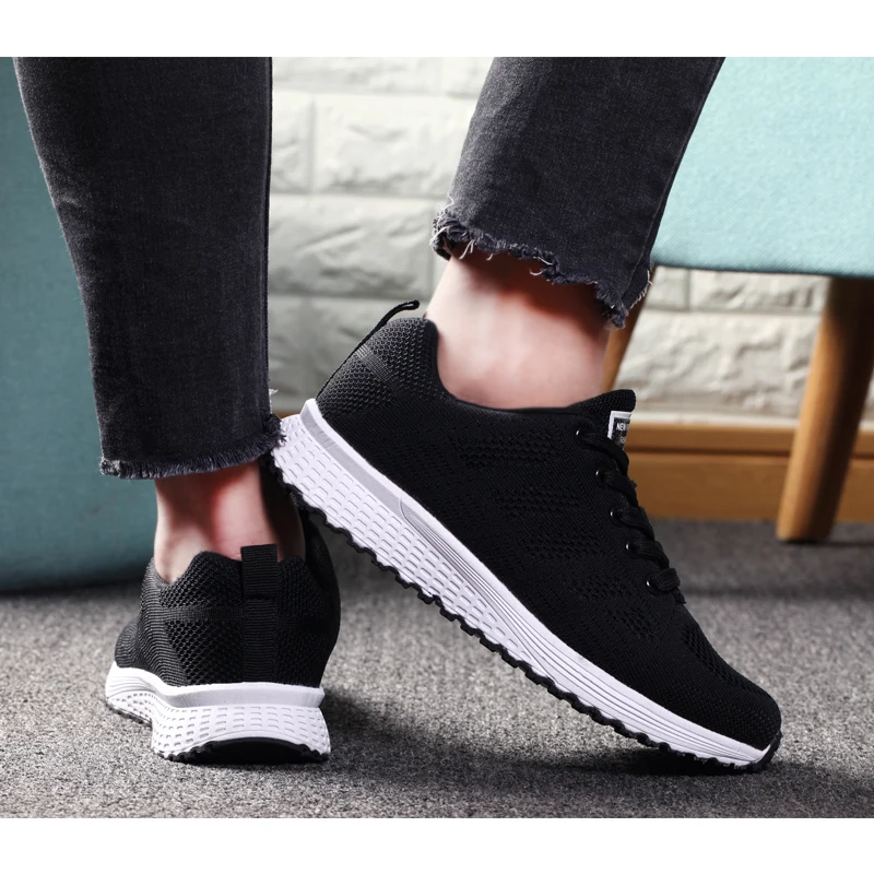 Женские кроссовки Белые на платформе Женская обувь Повседневная Tenis Feminino Zapatos de