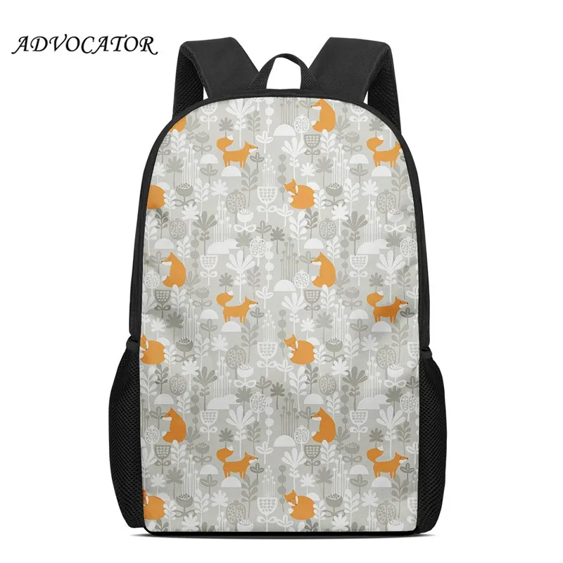 Fox Printing School Bag for Teenage Girls Bookbag Children Kids Large Capacity School Bags New Arrival Okul Cantalari