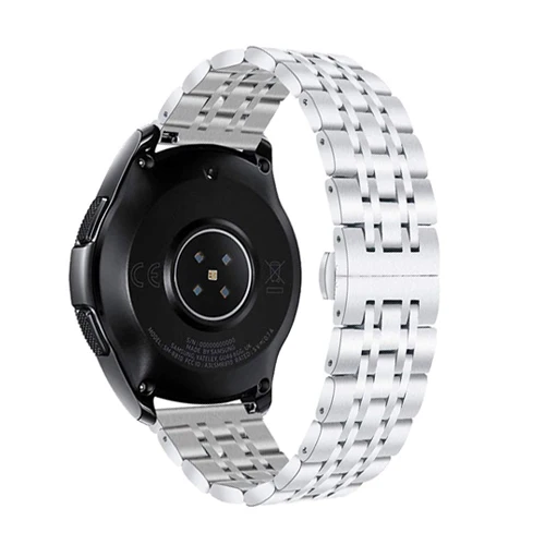 silver Ремешок 22 мм для samsung galaxy watch band 316L нержавеющая сталь 46 мм gear S3 Frontier huawei watch gt huami Amazfit 1/2 Ticwatch 1 - Цвет ремешка: silver