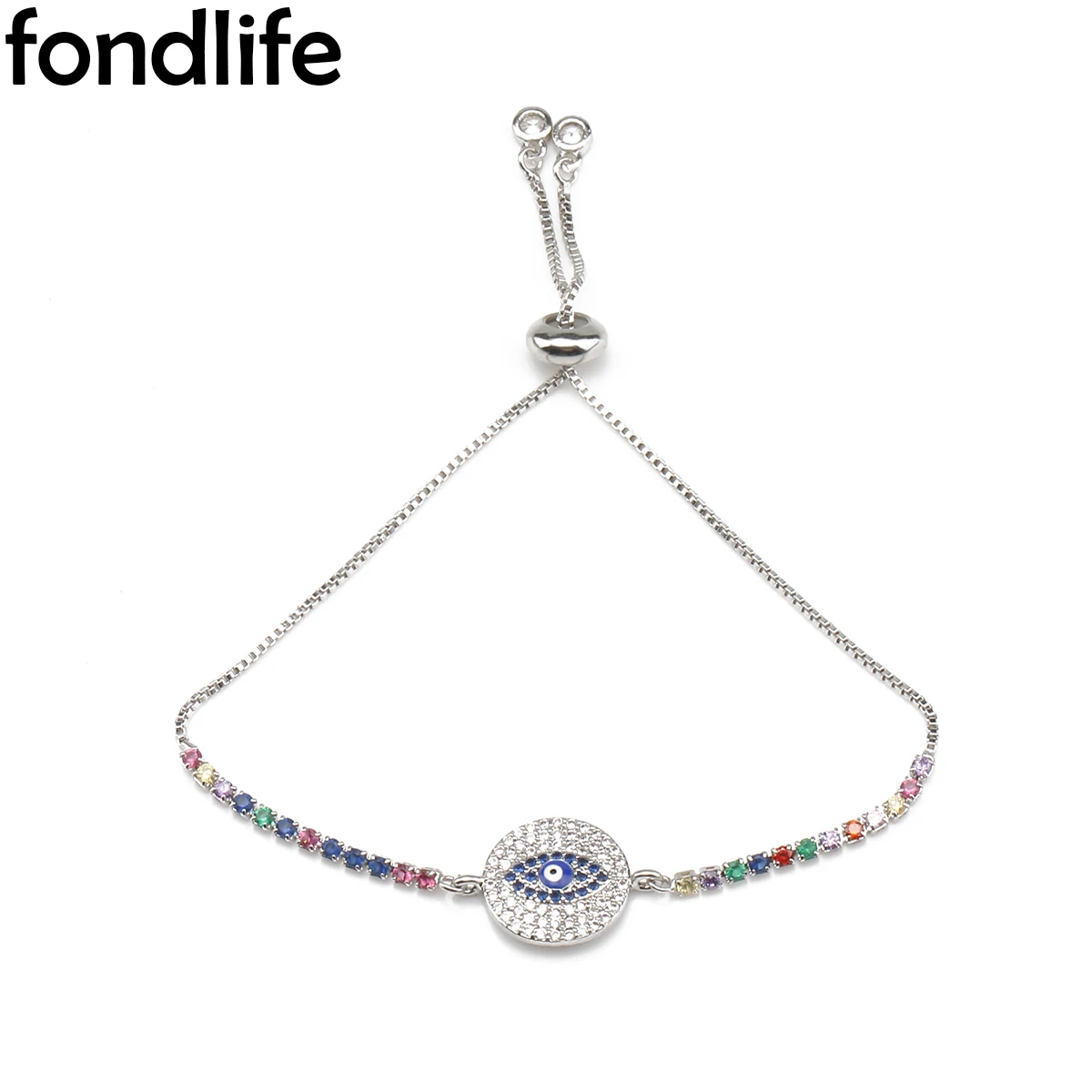 

Изысканный браслет из циркона с изображением сглаза Ретро Круглый Тотем женский подарок бижутерия цепочка из латуни 2021 веревка ручной рабо...