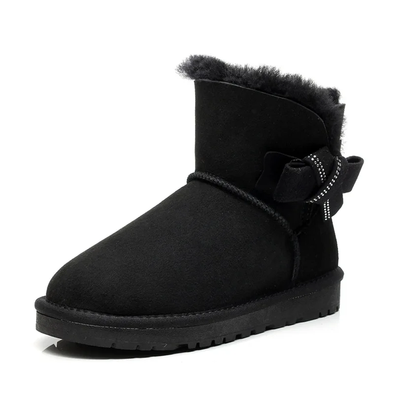 Женские сапоги из натуральной овечьей шкуры Классические для снежной погоды