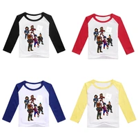 new long sleeve t shirt boy and girl spring and autumn o game neck color patchwork pullover top tees casual female clothes