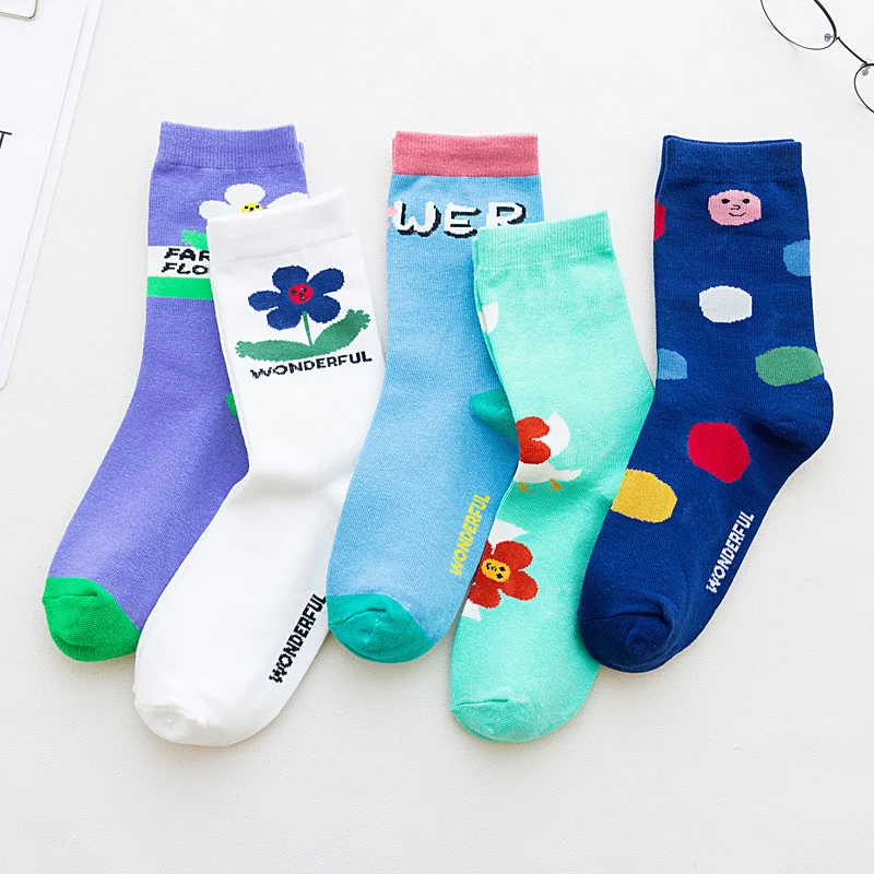 Женские носки серия улица Серия Сезам хлопок японский стиль модные милые для