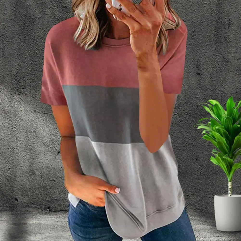 Футболка женская с принтом тай-дай модная свободная футболка в полоску коротким