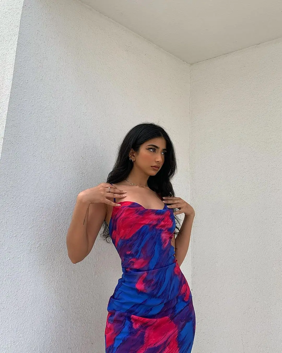 

TRODEAM New Fashion Color Printing Summer Sexy Dress Women Sling Perspective Sleeveless Bodycon Bandage Dresses Maxi Loose Dress