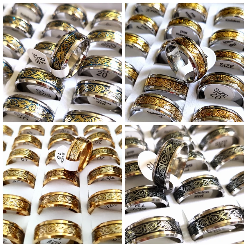 Оптом Лот 50 шт. Топ сочетание кольцо дракона прекрасного качества