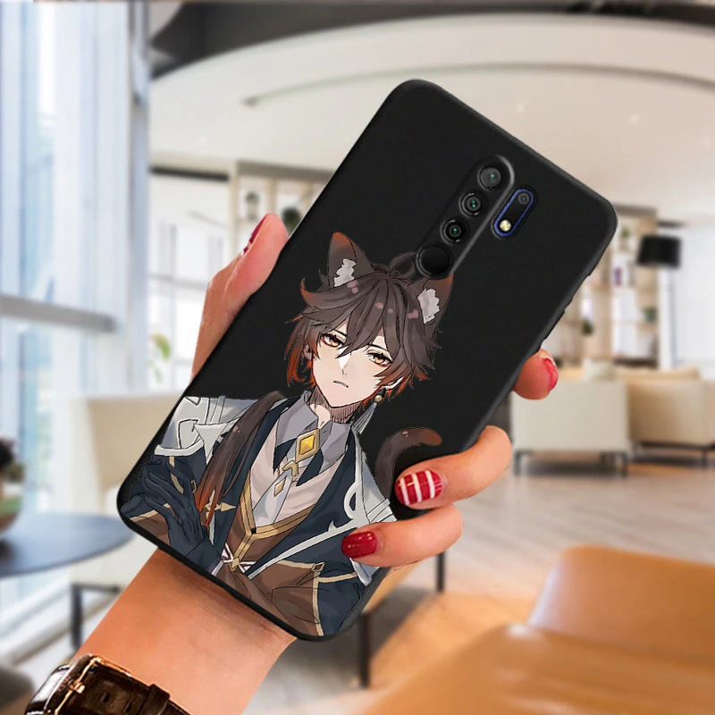 vidio game genshin impact phone case for poco m3 x3 pro f3 for xiaomi redmi note 10 pro 9c 9a 9 pro zhongli xiao anime cover free global shipping