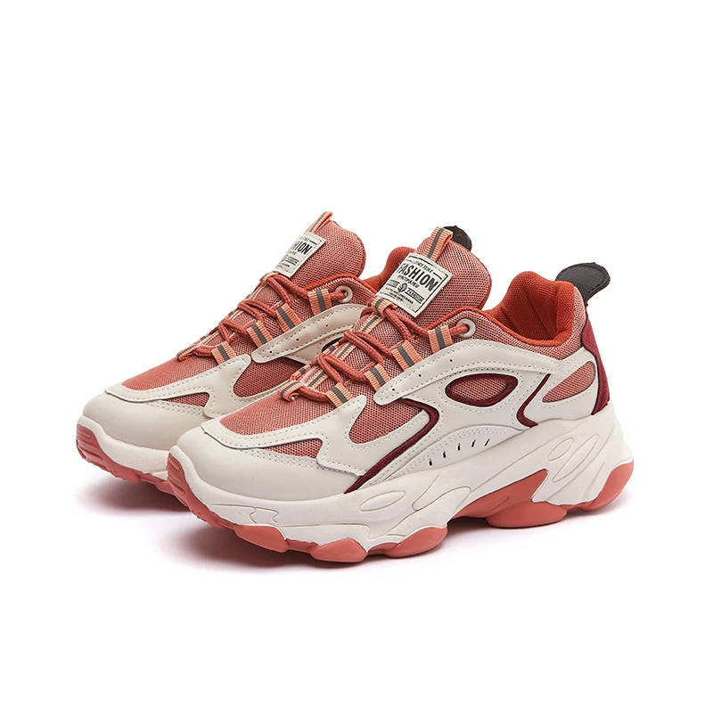 

2021 New Women's Chunky Sneakers Thick Bottom Platform Vulcanize Shoes Fashion Breathable Casual Shoes for Woman Female