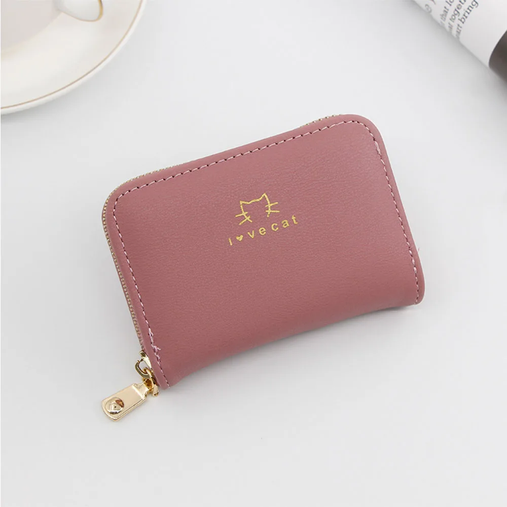 wallet Rose red Radean женский кошелек из искусственной кожи, кредитный держатель для карт, модные женские кошельки с кошками и животными, карман на молнии, стандартные кошельки - Цвет: wallet Rose red