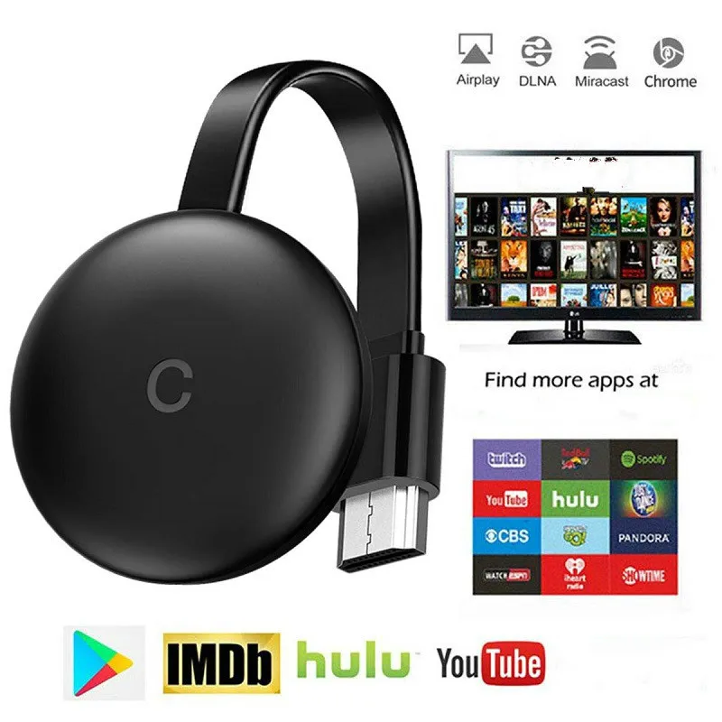 WiFi беспроводной 1080p 2 4G HDMI совместимый дисплей приемник для youtube push литая экран