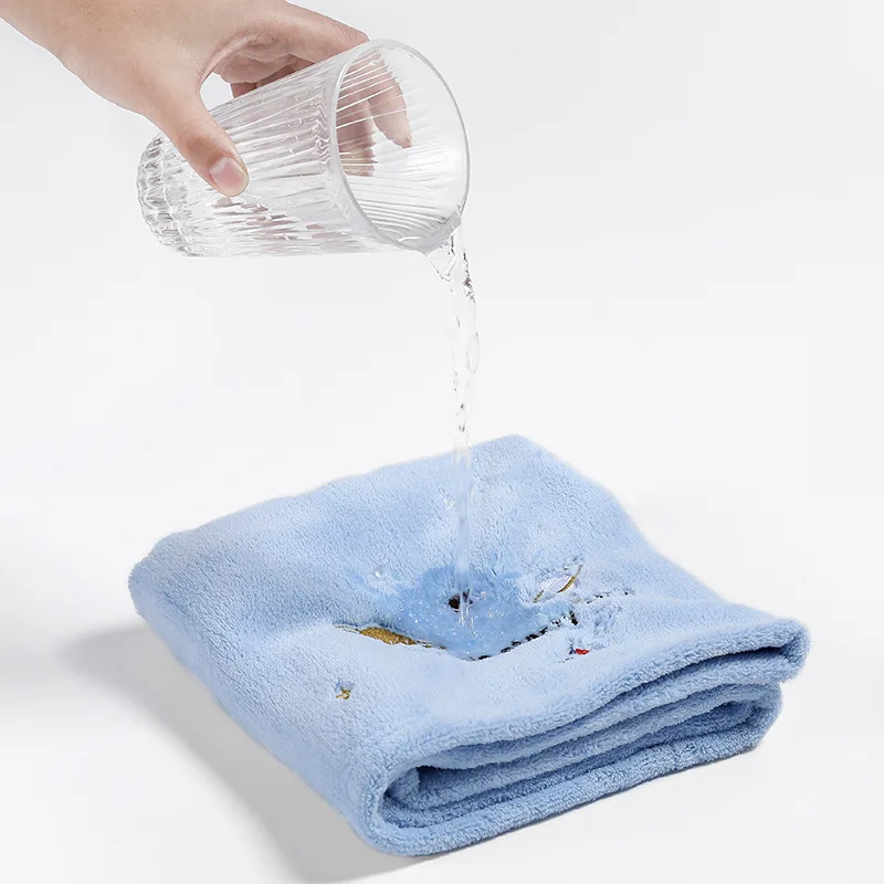 

Cute Embroidery Towel Cap Hat Bath Hat Microfiber Solid Towel Cap Super Absorption Turban Hair Dry Cap Quick-dry Hair Towel Cap