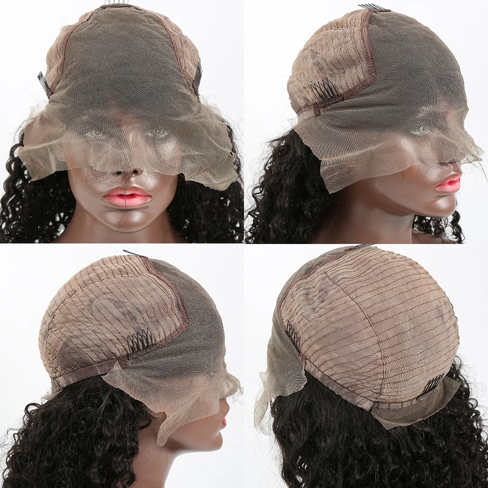 Rosabeauty 28 30 дюймов glueless длинные 13x6 вьющиеся кружевные передние человеческие волосы парики предварительно сорванные бразильские глубокая волна фронтальный парик волна воды
