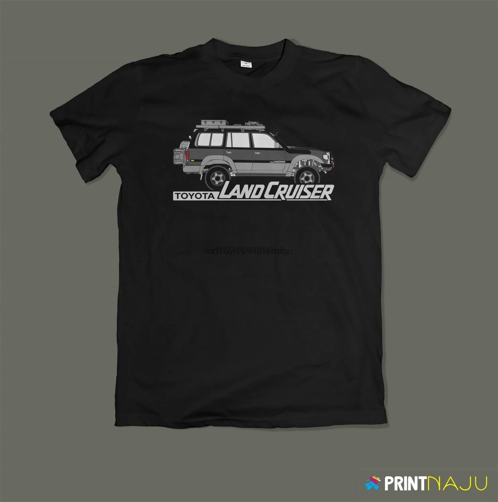 Toyota Land Cruiser Graphic Tee Мужская футболка черного и серого цвета| |